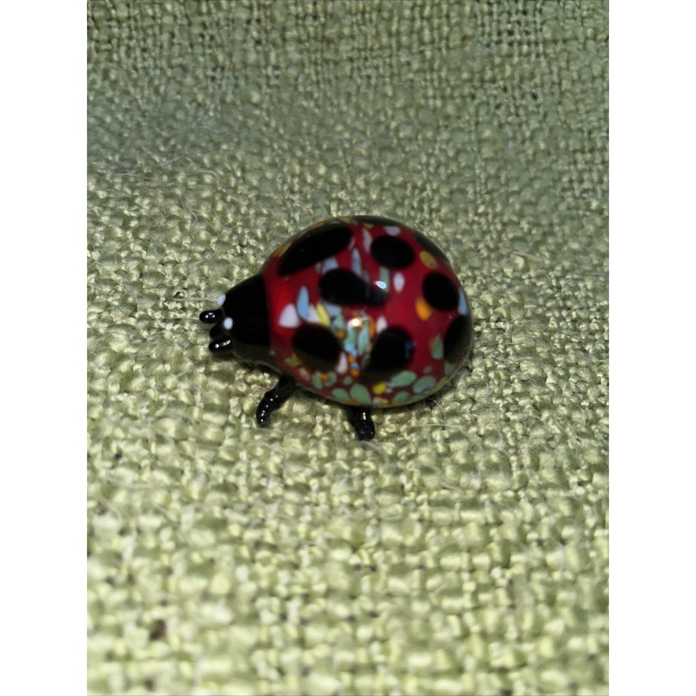 blown glass Ladybug‎ Multicolor , 1.5x2, Home Decor , Knick Knacks,desk decor